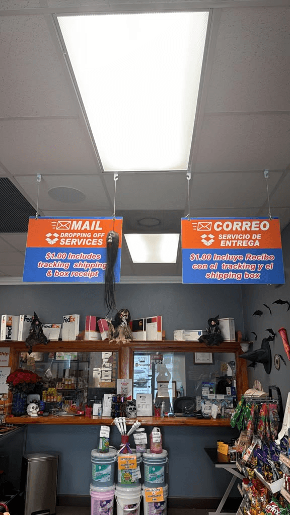 Original photograph of the notice at the Airport-Pulling Road store